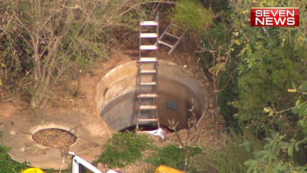 A septic tank where a man died in Brisbane's southwest. Photo: Seven News
A septic tank where a man died in Brisbane's southwest. Photo: Seven News