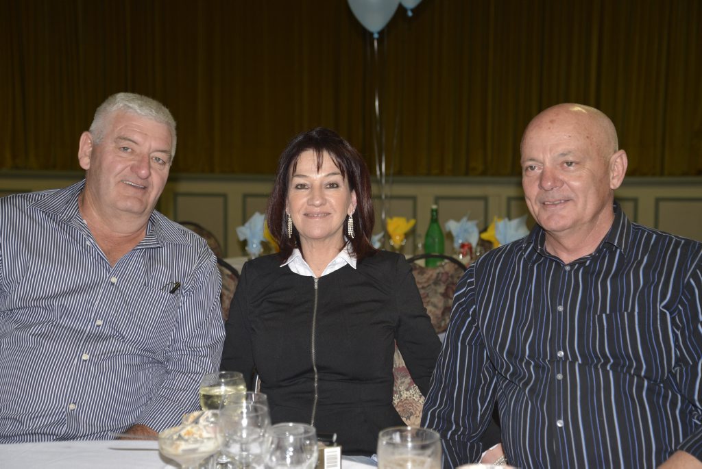 Image for sale: Mal Parker, Kerry and Norman Crisp, of the Stanthorpe Gremlins, at the BRL dinner.
