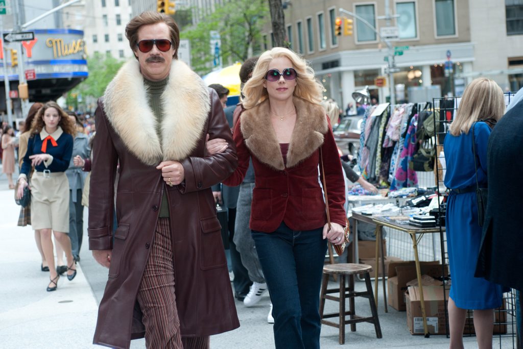 Will Ferrell, left, as Ron Burgundy in Anchorman 2. Will Ferrell, left, as Ron Burgundy in Anchorman 2.
