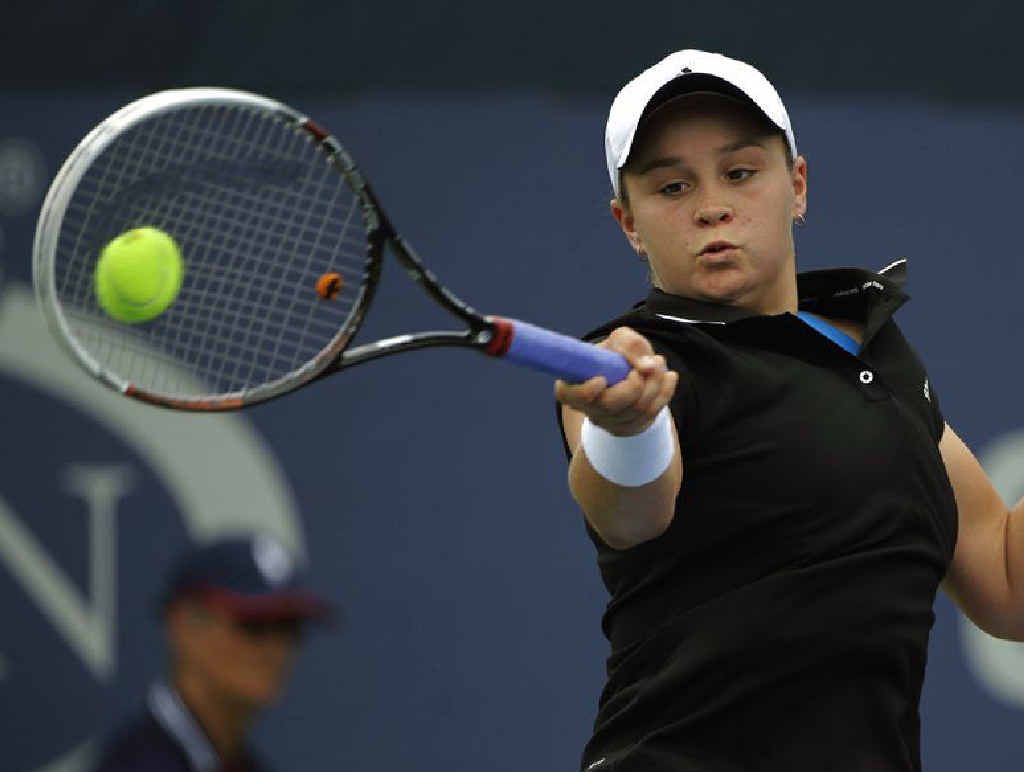 OUR ASH: Ipswich tennis prodigy Ash Barty in the US Open in New York. OUR ASH: Ipswich tennis prodigy Ash Barty in the US Open in New York.