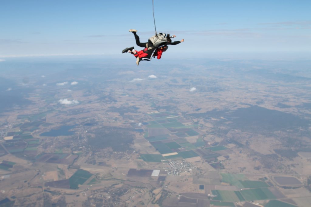 Great grandmother June Kearsley jumping out of a plane for Motor Neurone Disease. Great grandmother June Kearsley jumping out of a plane for Motor Neurone Disease.