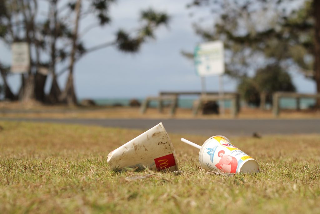 The Bargara community has raised concerns over the amount of McDonalds rubbish littering their coastal town - this photo shows litter at the Bargara basin. Photo Leah Kidd / NewsMail The Bargara community has raised concerns over the amount of McDonalds rubbish littering their coastal town - this photo shows litter at the Bargara basin. Photo Leah Kidd / NewsMail