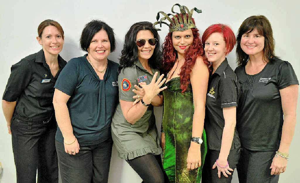 GIRL POWER: Carmen Ward from Harvey World Travel, Zonta Ladies’ Colleen Tribe, Shyrelle Anderson and Natalie Cooper, Laura Gavaghan from Gladstone Cinemas, and Leanne Donovan from Roseberry Community Services. GIRL POWER: Carmen Ward from Harvey World Travel, Zonta Ladies’ Colleen Tribe, Shyrelle Anderson and Natalie Cooper, Laura Gavaghan from Gladstone Cinemas, and Leanne Donovan from Roseberry Community Services.