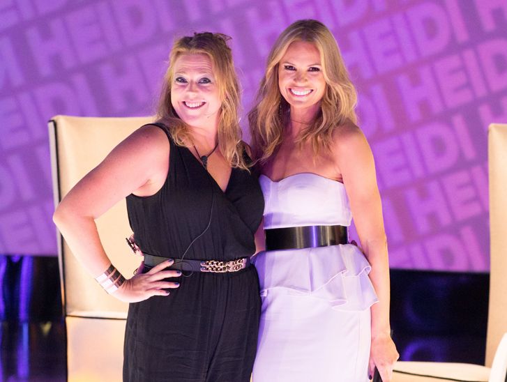 Heidi Anderson with host Sonia Kruger. Heidi Anderson with host Sonia Kruger.