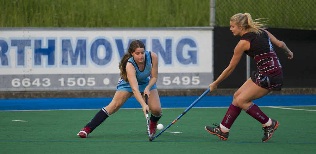 ON THE BALL: Justine Newman (GHS) and Shannon Whitton (Kylies) compete for the ball in last weekend’s preliminary final. ON THE BALL: Justine Newman (GHS) and Shannon Whitton (Kylies) compete for the ball in last weekend’s preliminary final.