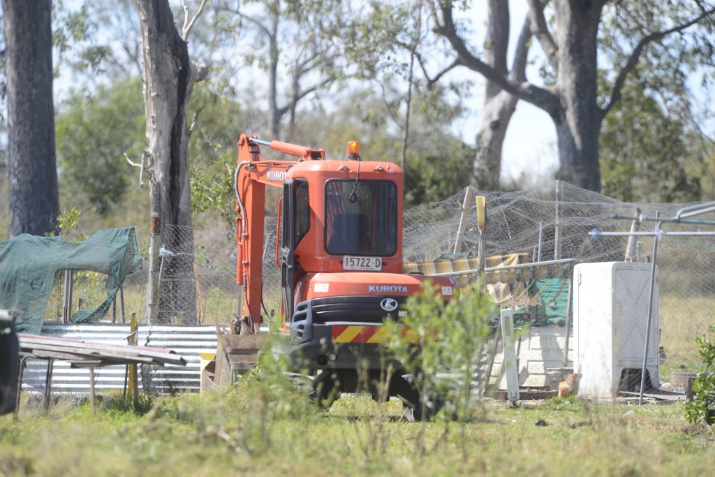 An excavator on the site of a search being conducted by police on a South Grafton property in relation to the disappearance of Jasmine Morris Photo Adam Hourigan / The Daily Examiner An excavator on the site of a search being conducted by police on a South Grafton property in relation to the disappearance of Jasmine Morris Photo Adam Hourigan / The Daily Examiner