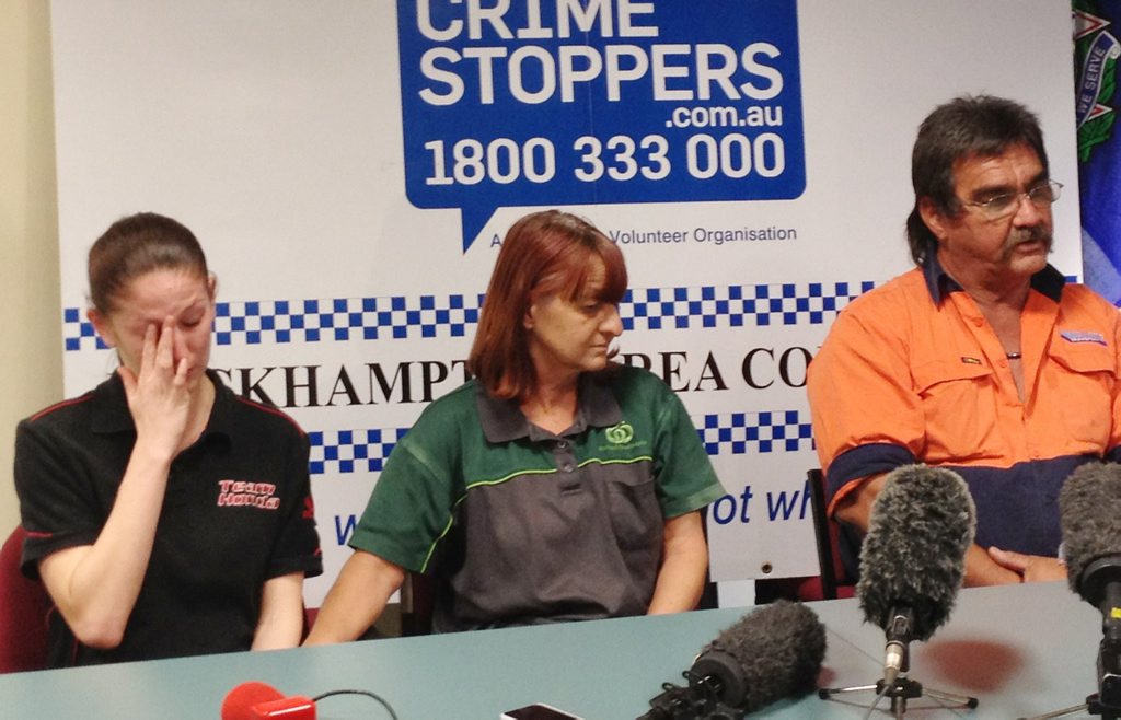 DESPERATE PLEA: Robert Martinez's girlfriend Melissa McKenzie and Chantal Barnett's parents Natalie and Glen Barnett tell the media they just want the missing Rockhampton pair back so they can have some closure. Austin King / The Morning Bulletin DESPERATE PLEA: Robert Martinez's girlfriend Melissa McKenzie and Chantal Barnett's parents Natalie and Glen Barnett tell the media they just want the missing Rockhampton pair back so they can have some closure. Austin King / The Morning Bulletin
