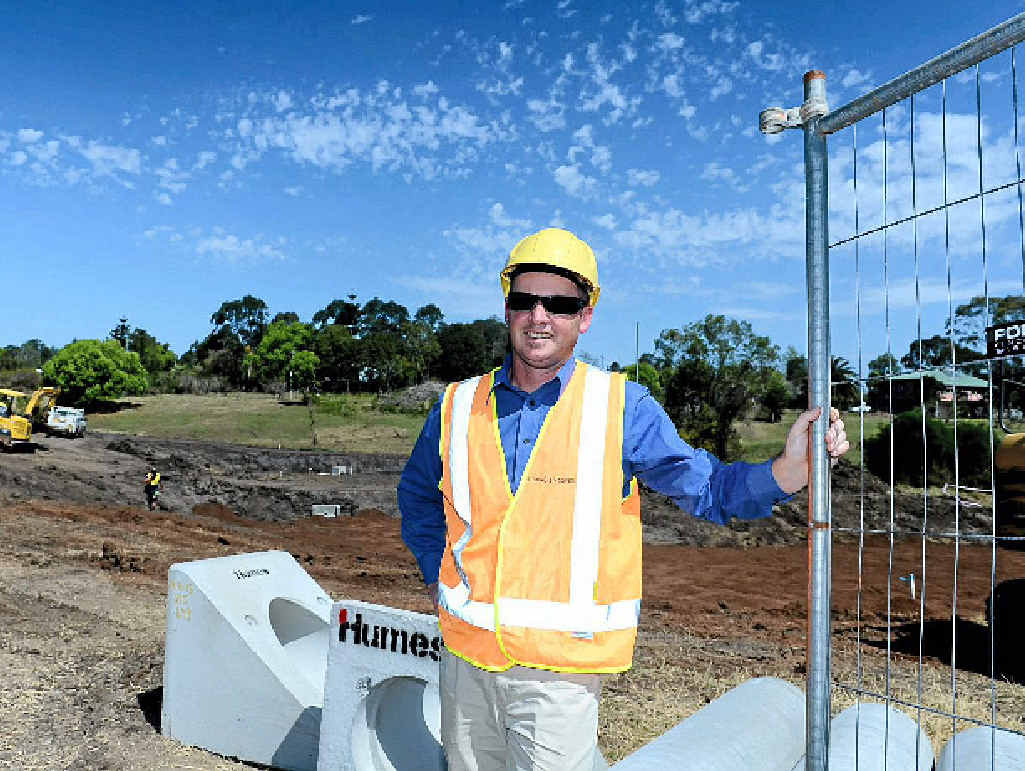 Lismore City Council Co-ordinator of Environmental Strategies Nick Stephens at the Slaters Creek Stormwater Treatment Wetland site in North Lismore. Lismore City Council Co-ordinator of Environmental Strategies Nick Stephens at the Slaters Creek Stormwater Treatment Wetland site in North Lismore.