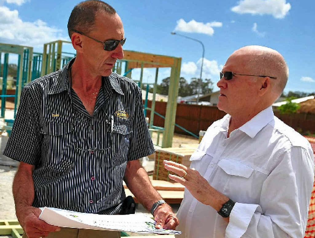 Urban Development Institute of Australia committee members Dale Ware and Neil Jessop discuss development in Gladstone. Urban Development Institute of Australia committee members Dale Ware and Neil Jessop discuss development in Gladstone.