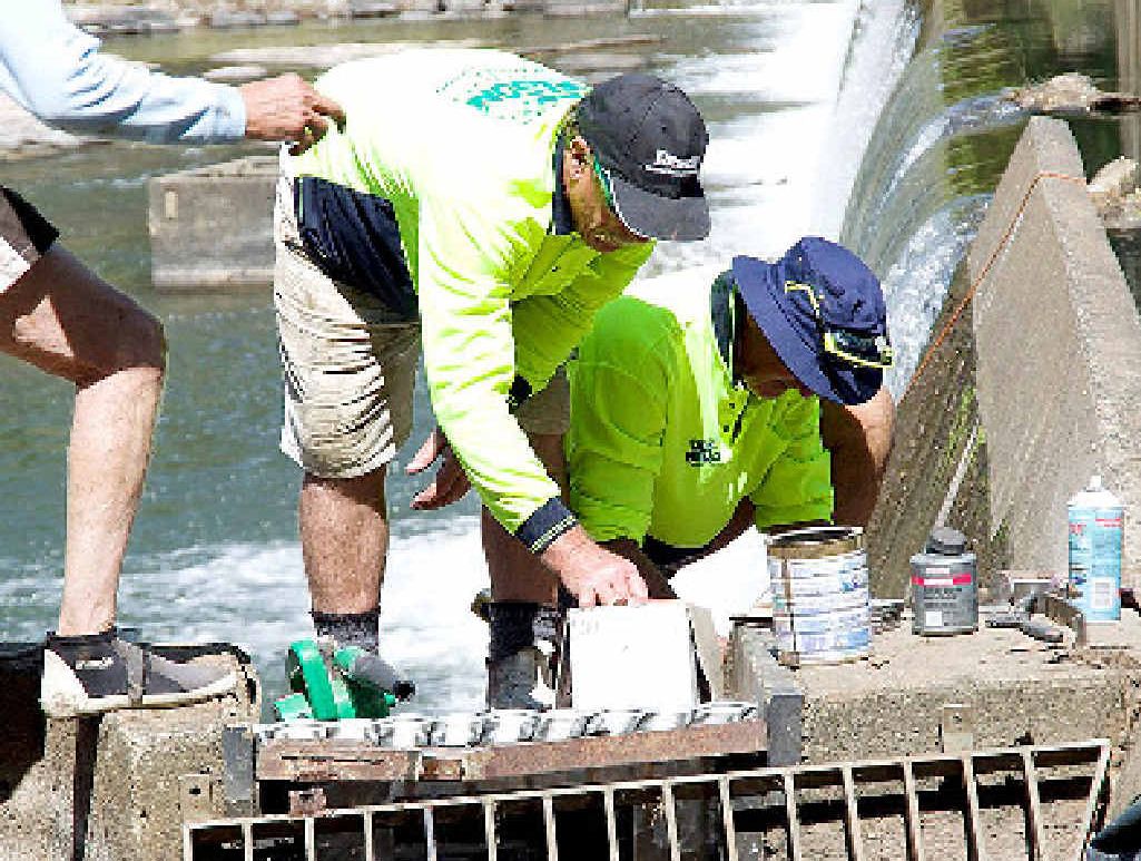 GOOD JOB: The fishway upgrade took only a day to complete but the planning started more than a year ago. GOOD JOB: The fishway upgrade took only a day to complete but the planning started more than a year ago.