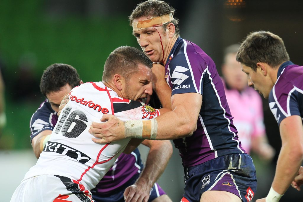 : NRL, Rugby League, Round 8, Melbourne Storm v New Zealand Warriors @ AAMI Park, Melbourne, VIC, ANZAC DAY, Wednesday April 25th, 2012. Digital Image by Brett Crockford nrlphotos.com : NRL, Rugby League, Round 8, Melbourne Storm v New Zealand Warriors @ AAMI Park, Melbourne, VIC, ANZAC DAY, Wednesday April 25th, 2012. Digital Image by Brett Crockford nrlphotos.com