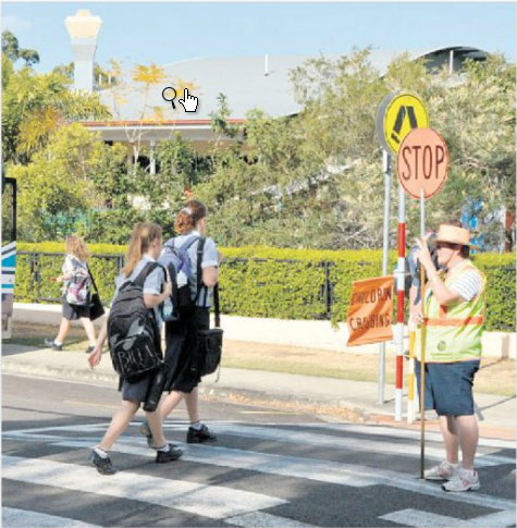 Give way at the zebra crossing. Give way at the zebra crossing.
