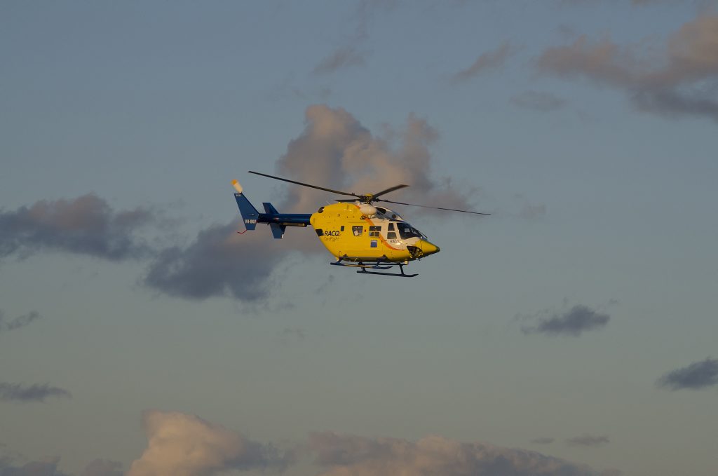 A rescue helicopter has been dispatched to the scene of a motor accident on Kenilworth-Brooloo Rd. transport the man to hospital. A rescue helicopter has been dispatched to the scene of a motor accident on Kenilworth-Brooloo Rd. transport the man to hospital.