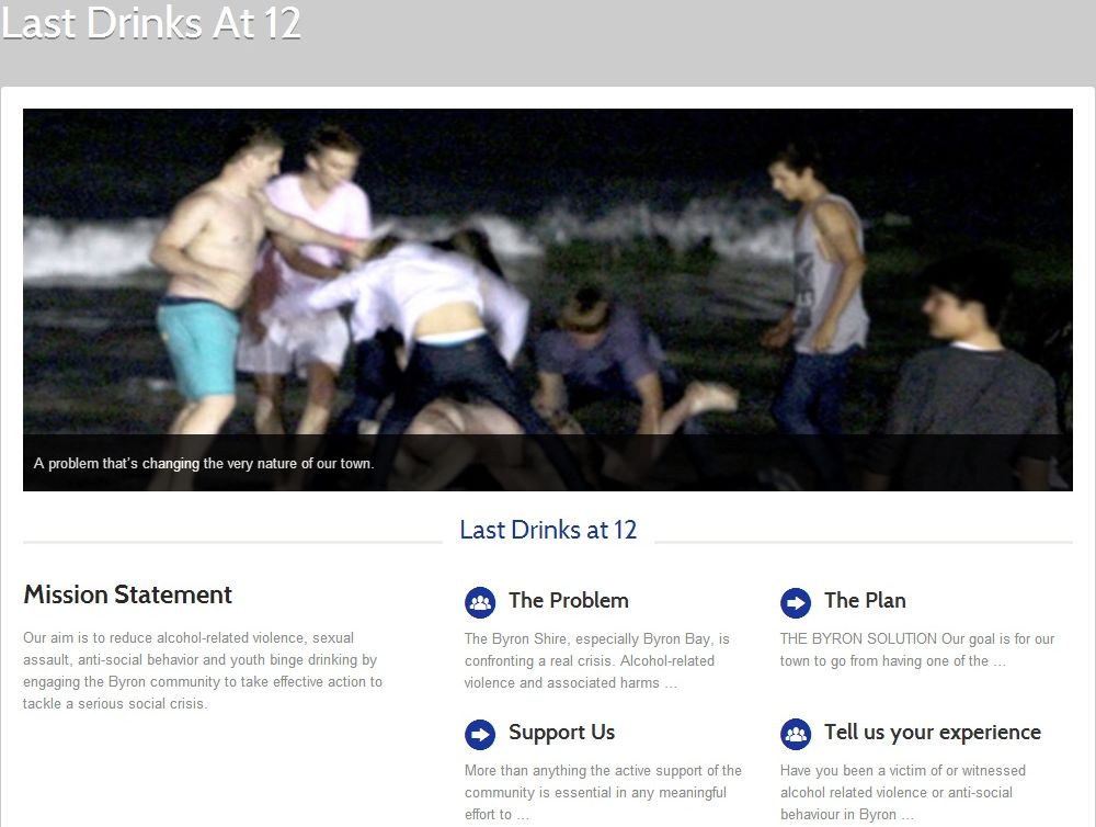 The Last Drinks at 12 homepage.