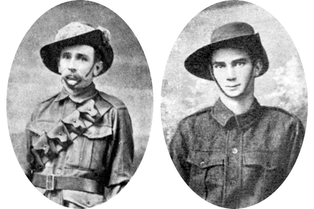 LEFT: Trooper Alfred Adolphe Cook and RIGHT: Pte. Percy Cook. LEFT: Trooper Alfred Adolphe Cook and RIGHT: Pte. Percy Cook.