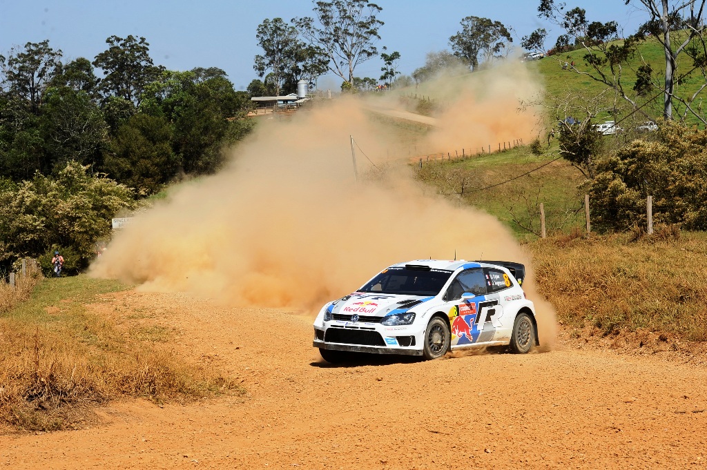 Volkswagen driver Sebastien Ogier clinched the World Rally Championship after coming oh so close on the Coffs Coast during the Coates Hire Rally Australia. Volkswagen driver Sebastien Ogier clinched the World Rally Championship after coming oh so close on the Coffs Coast during the Coates Hire Rally Australia.