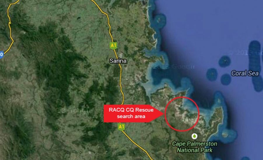 Search Map for fisherman killed at Coconut Creek Photo RACQ-CQ Rescue Search Map for fisherman killed at Coconut Creek Photo RACQ-CQ Rescue