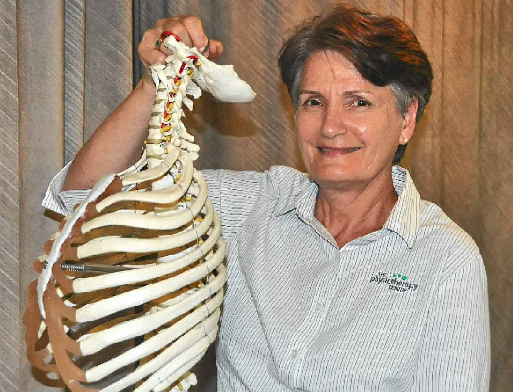 SPINE PROBLEMS Physiotherapist Lois James said the neck and back strain in children is caused by incorrect posture when they use technology such as computers and iPads. SPINE PROBLEMS Physiotherapist Lois James said the neck and back strain in children is caused by incorrect posture when they use technology such as computers and iPads.