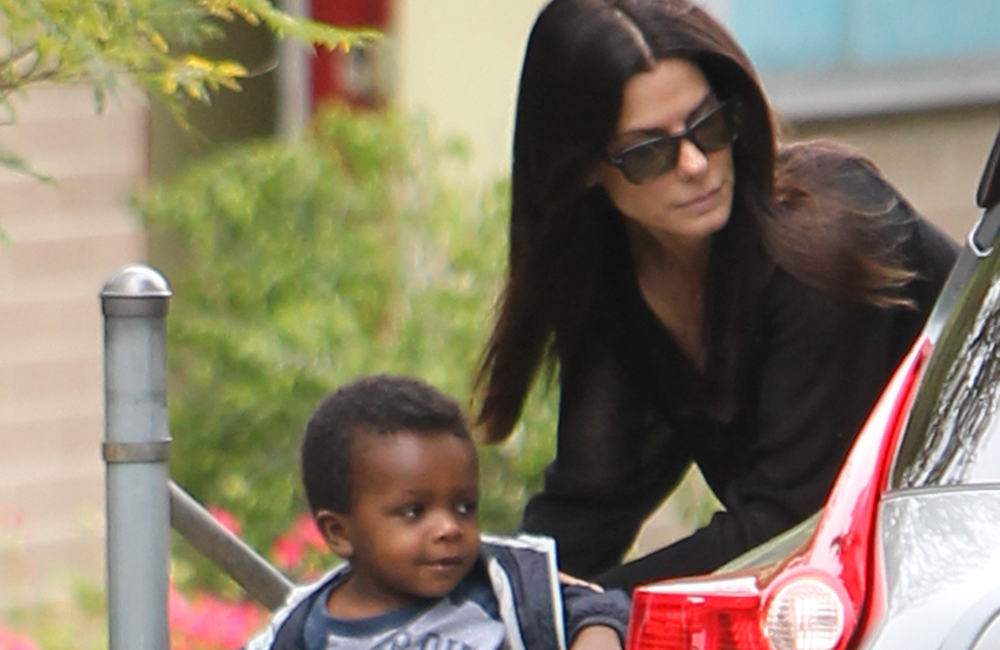Sandra Bullock with her son Louis.
Sandra Bullock with her son Louis.