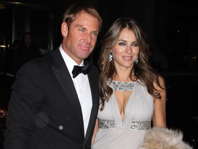 Shane Warne and Liz Hurley Shane Warne and Liz Hurley