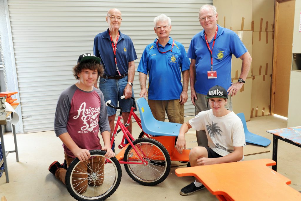 Students join Rotary making wheelchairs for disadvantaged Fraser