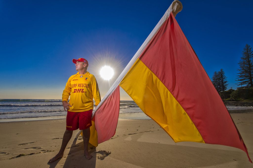 Vice president of Yamba Surf Club Andrew Morris gets the flags ready for ptrol season starting this weekend on Yamba Main Beach. Photo Adam Hourigan / The Daily Examiner Vice president of Yamba Surf Club Andrew Morris gets the flags ready for ptrol season starting this weekend on Yamba Main Beach. Photo Adam Hourigan / The Daily Examiner
