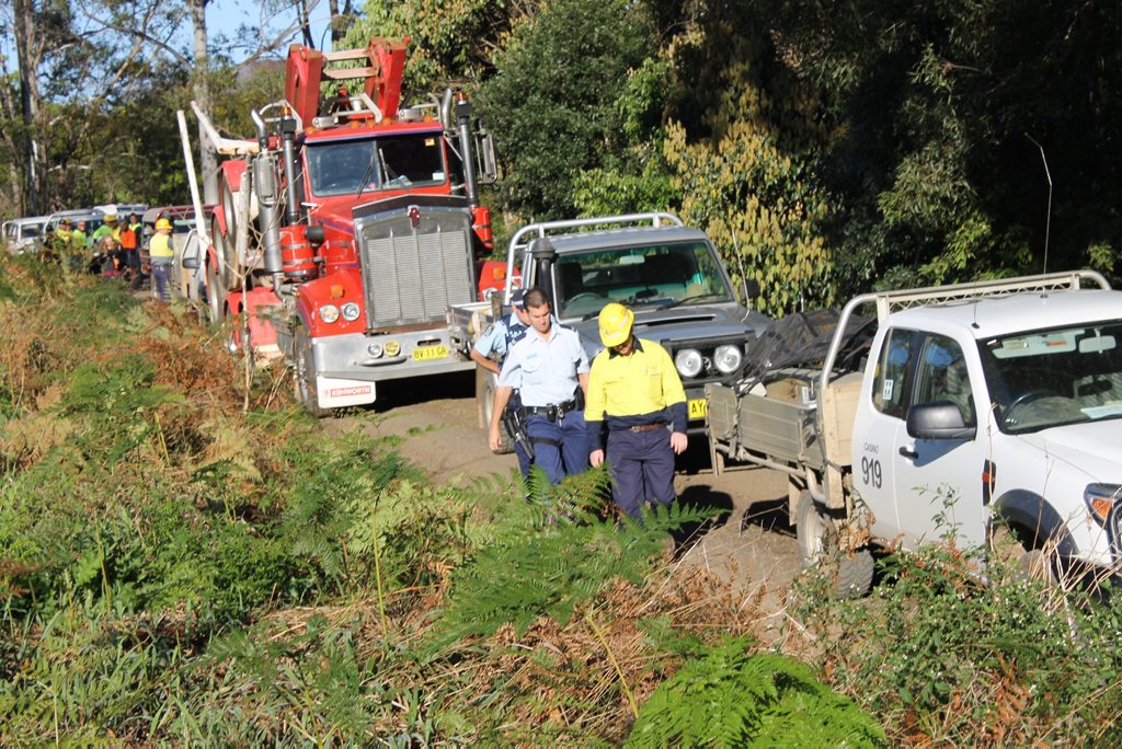 An image of protesters at Whian Whian on Thursday, September 19. An image of protesters at Whian Whian on Thursday, September 19.