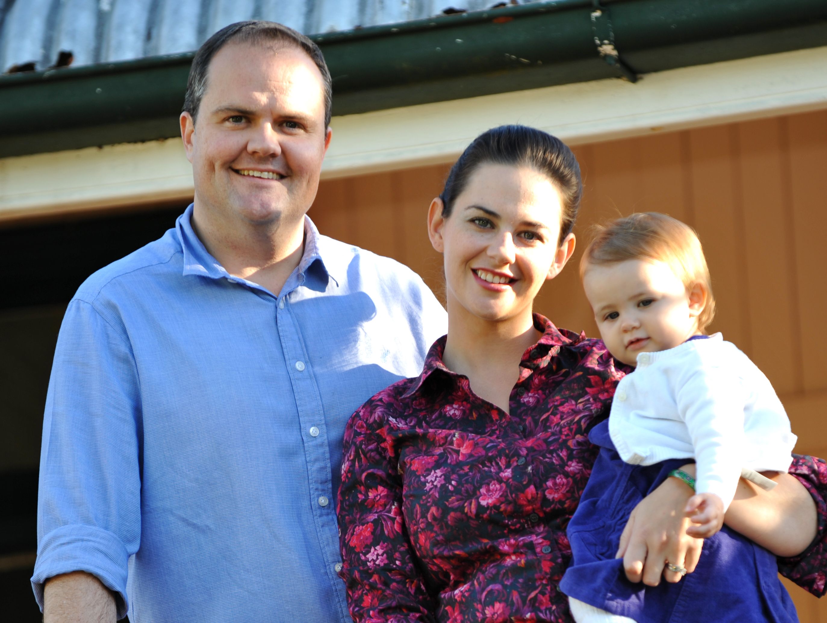Ted O'Brien with his family, wife Sophia and daughter Alexandra.
