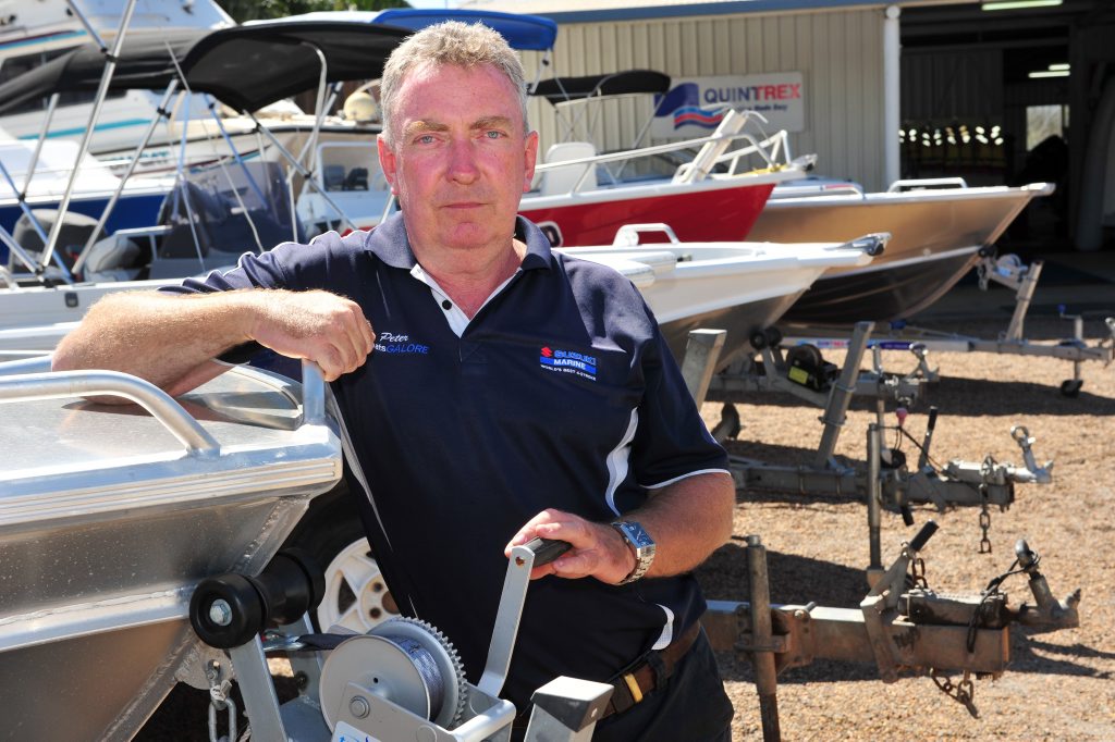 RAW PRAWN: Boats Galore owner Peter Clements is angry his year's first Coral Reef Fin Fish closure is from the 2nd to the 6th of October. RAW PRAWN: Boats Galore owner Peter Clements is angry his year's first Coral Reef Fin Fish closure is from the 2nd to the 6th of October.