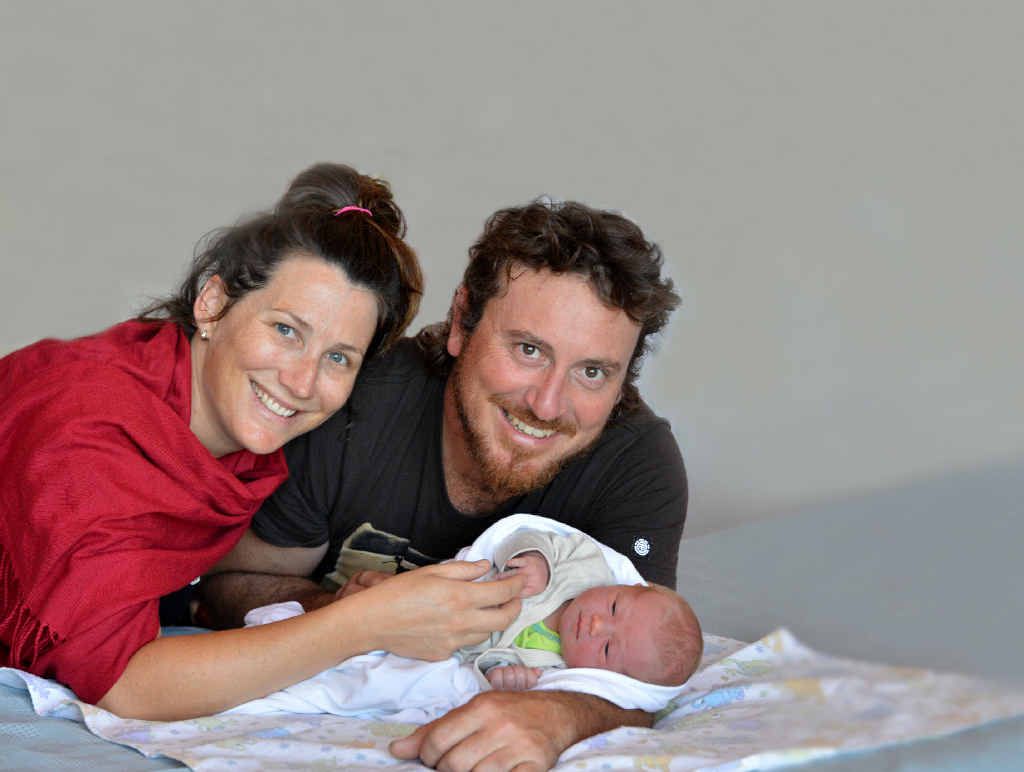 Elise and Scott Hanlon with their daughter Francis Grace, who was born in the family car, just like her mum. Elise and Scott Hanlon with their daughter Francis Grace, who was born in the family car, just like her mum.
