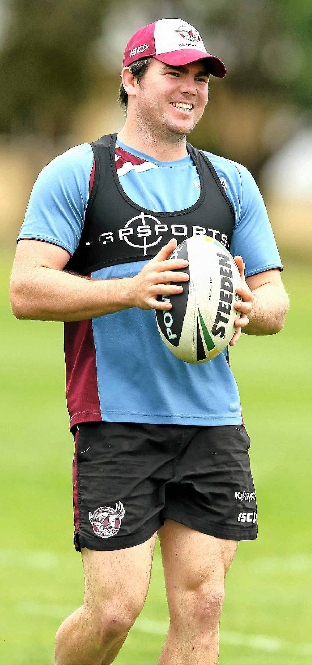 LYON-HEARTED: Jamie Lyon trains during a Sea Eagles training session at the Sydney Academy of Sport yesterday. LYON-HEARTED: Jamie Lyon trains during a Sea Eagles training session at the Sydney Academy of Sport yesterday.