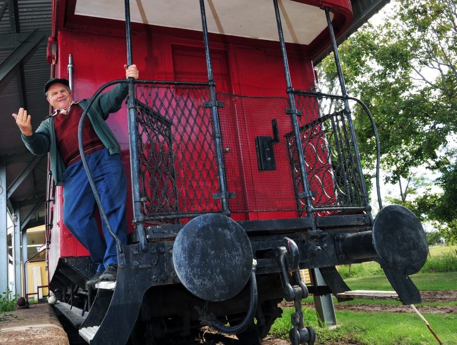 ON TRACK: Bundaberg Railway Museum coordinator Graham Hibberd is happy with the progress being made and the huge community support that has helped get things back in motion. Photo: Max Fleet / NewsMail
