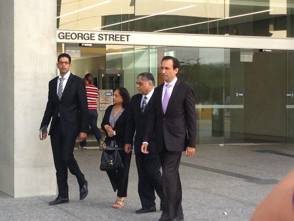 Former Bundaberg surgeon Dr Jayant Patel (second from right) leaves Brisbane District Court on Thursday, October 3, 2013. Former Bundaberg surgeon Dr Jayant Patel (second from right) leaves Brisbane District Court on Thursday, October 3, 2013.
