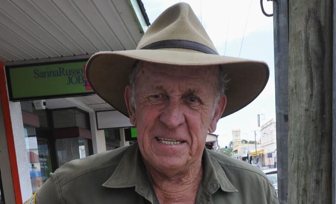 Snake handler Roy McGrath. Snake handler Roy McGrath.