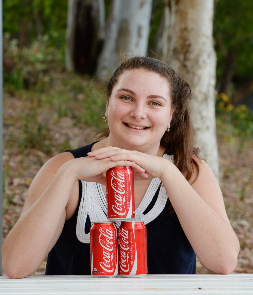 Self confessed soft drink addict Rebecca Thompson is trying to kick the habit. Self confessed soft drink addict Rebecca Thompson is trying to kick the habit.