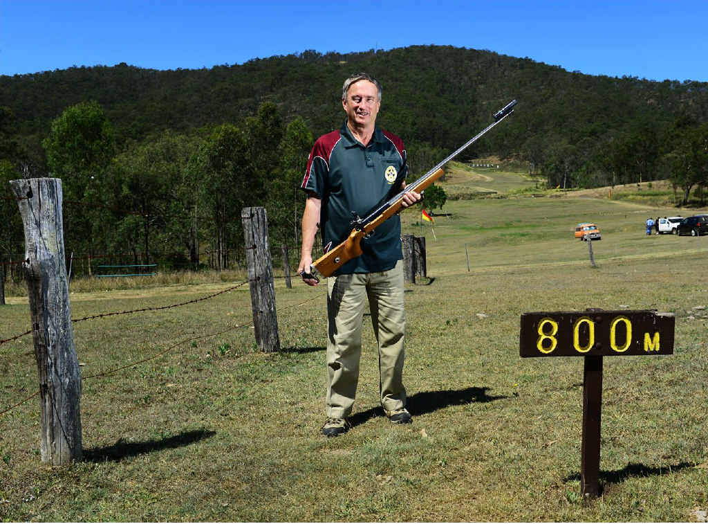 MANY ROLES: Ipswich and District Rifle Club secretary Ken Lobwein has dedicated many years performing duties preparing for competition at the South Ripley range. MANY ROLES: Ipswich and District Rifle Club secretary Ken Lobwein has dedicated many years performing duties preparing for competition at the South Ripley range.