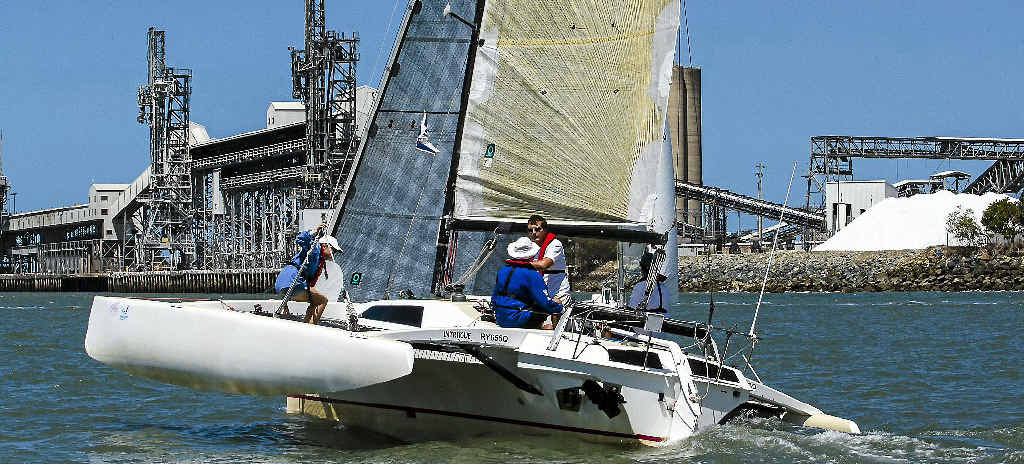 Intriigue took line honours in the race to the Fairway Buoy. Intriigue took line honours in the race to the Fairway Buoy.
