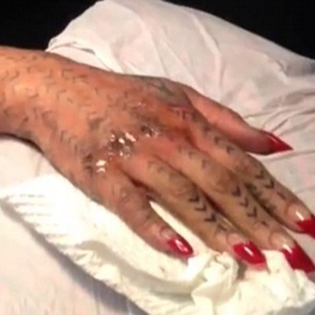 Rihanna's Moko Ink tattoo Rihanna's Moko Ink tattoo