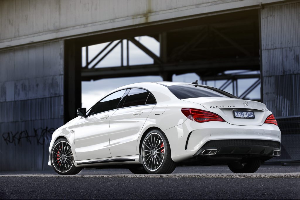 The Mercedes-Benz CLA45 AMG. The Mercedes-Benz CLA45 AMG.