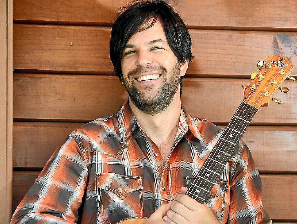 CASHING IN: Singer-songwriter Haak Austin and his band are releasing their first album today in Yandina. CASHING IN: Singer-songwriter Haak Austin and his band are releasing their first album today in Yandina.