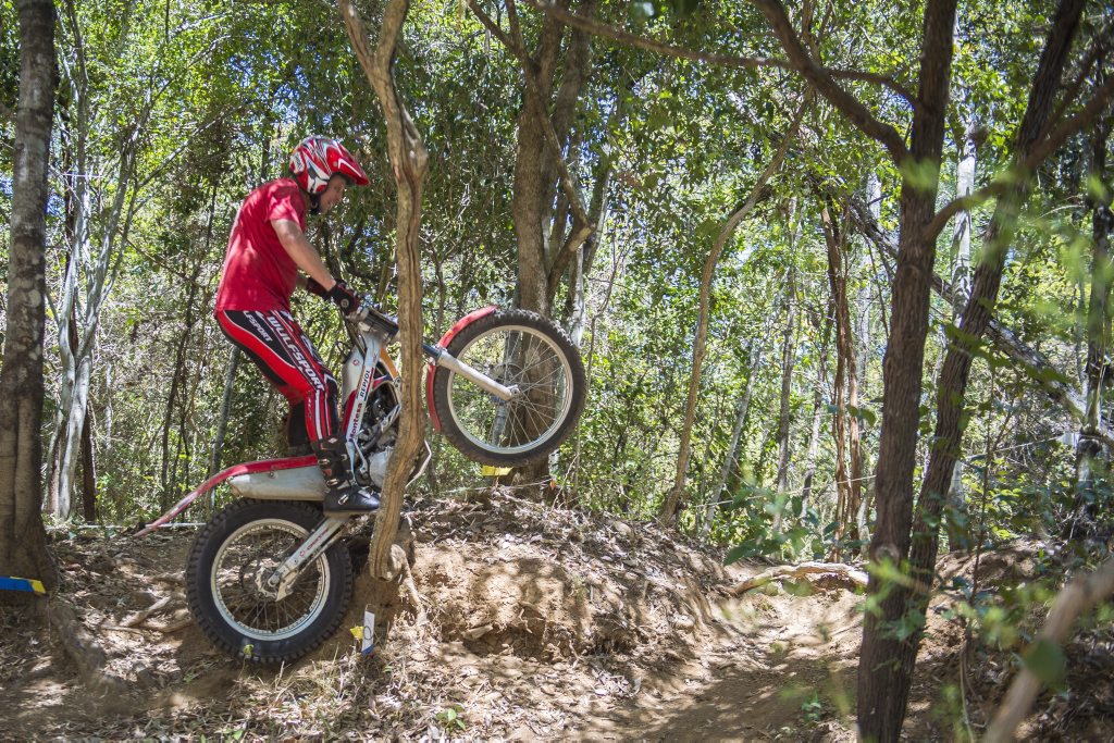 Frank Van Heerden during the CQ Moto Trials Club Day at Scrubby Creek, Calliope. Frank Van Heerden during the CQ Moto Trials Club Day at Scrubby Creek, Calliope.