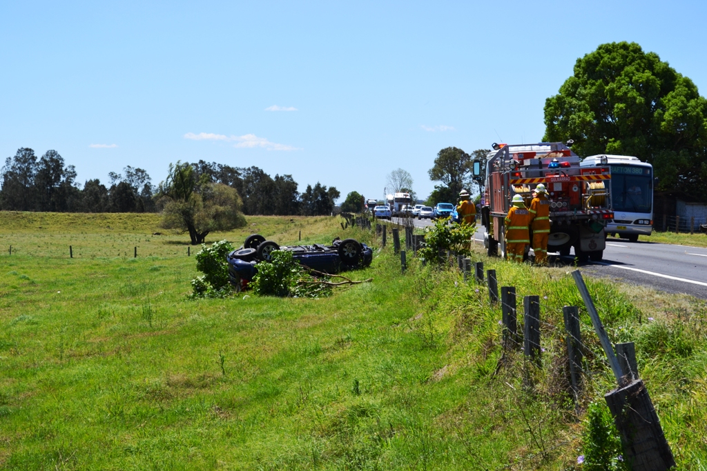 Emergency services have raced to a car accident on the Pacific Hwy, north of Ulmarra. Emergency services have raced to a car accident on the Pacific Hwy, north of Ulmarra.