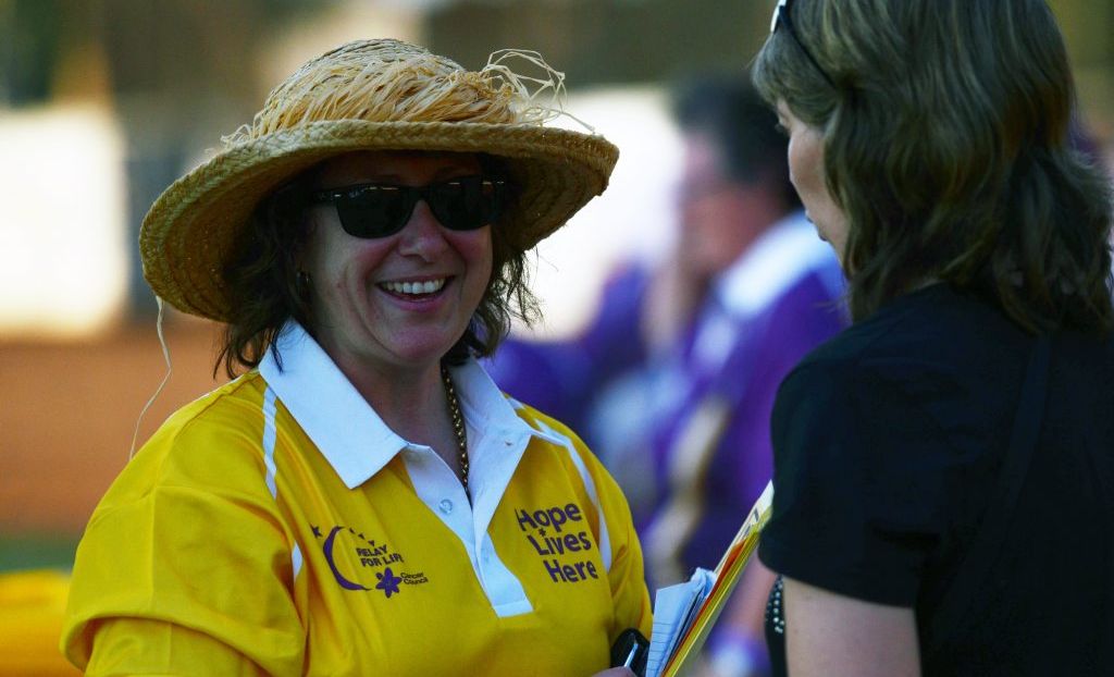 Rowena Dionysius at the weekend's Relay for Life. Photo: Brett Hanwright / South Burnett Times Rowena Dionysius at the weekend's Relay for Life. Photo: Brett Hanwright / South Burnett Times