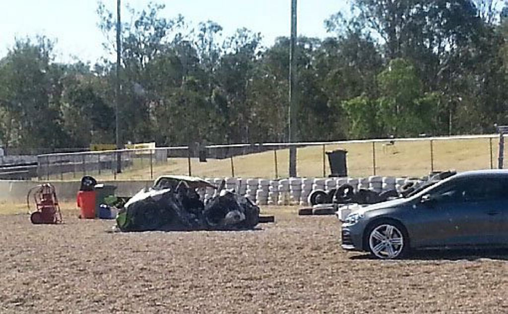 WRECKAGE: The crumpled shell of the Porsche. Photo: Contributed WRECKAGE: The crumpled shell of the Porsche. Photo: Contributed