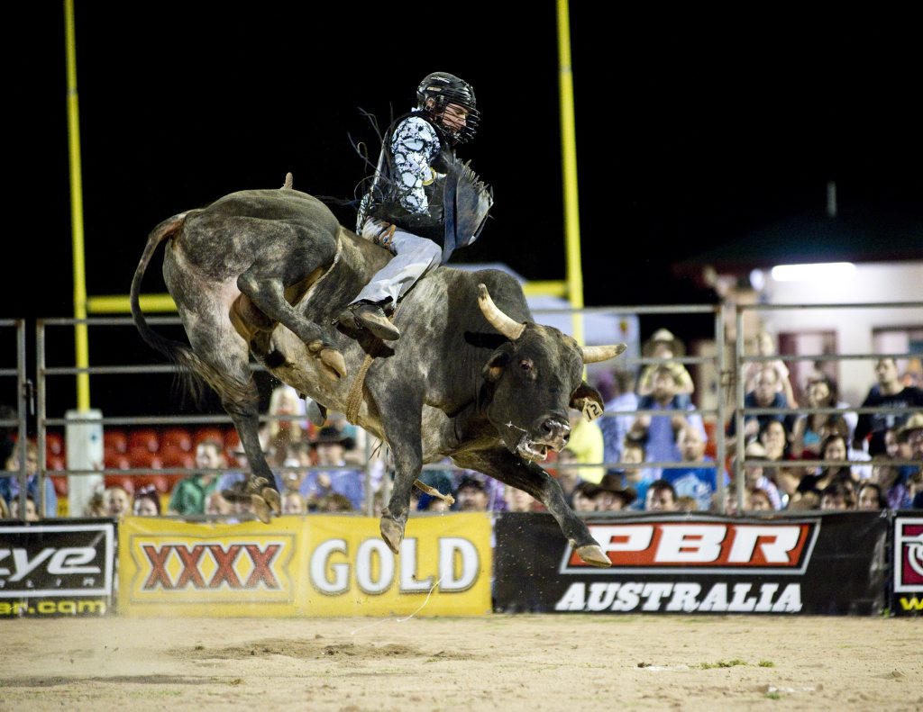 Ethan Watts. Professional Bull Riders Australia Tour . Photo Nev Madsen / The Chronicle Ethan Watts. Professional Bull Riders Australia Tour . Photo Nev Madsen / The Chronicle