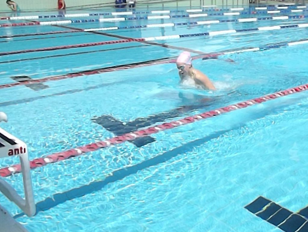 Madeline Nilon winning the girls 15 years 50m breaststroke at the 2013 Richmond River High School swimming carnival at Lismore Memorial Baths. Madeline Nilon winning the girls 15 years 50m breaststroke at the 2013 Richmond River High School swimming carnival at Lismore Memorial Baths.