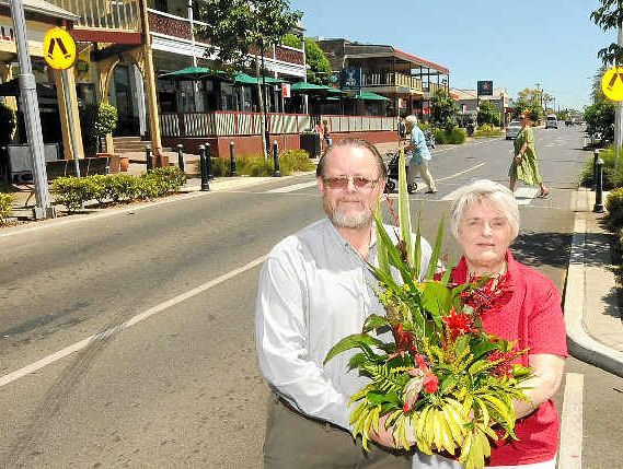 SHOW OF LOVE: Julia Adlington, from St Bartholomew’s Anglican Church flower group, and Les Wiles, from the Alstonville Lions Club, prepare for Alstonville Show Week which starts on Saturday, with a market on Sunday in Main St. SHOW OF LOVE: Julia Adlington, from St Bartholomew’s Anglican Church flower group, and Les Wiles, from the Alstonville Lions Club, prepare for Alstonville Show Week which starts on Saturday, with a market on Sunday in Main St.