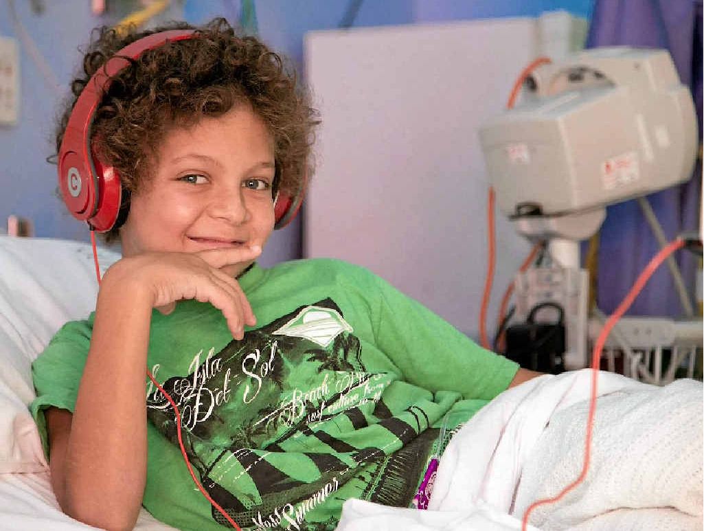 CHEEKY SENSE OF HUMOUR: Max Hoiberg was diagnosed with Acute Lymphoblastic Leukaemia on September 1. CHEEKY SENSE OF HUMOUR: Max Hoiberg was diagnosed with Acute Lymphoblastic Leukaemia on September 1.