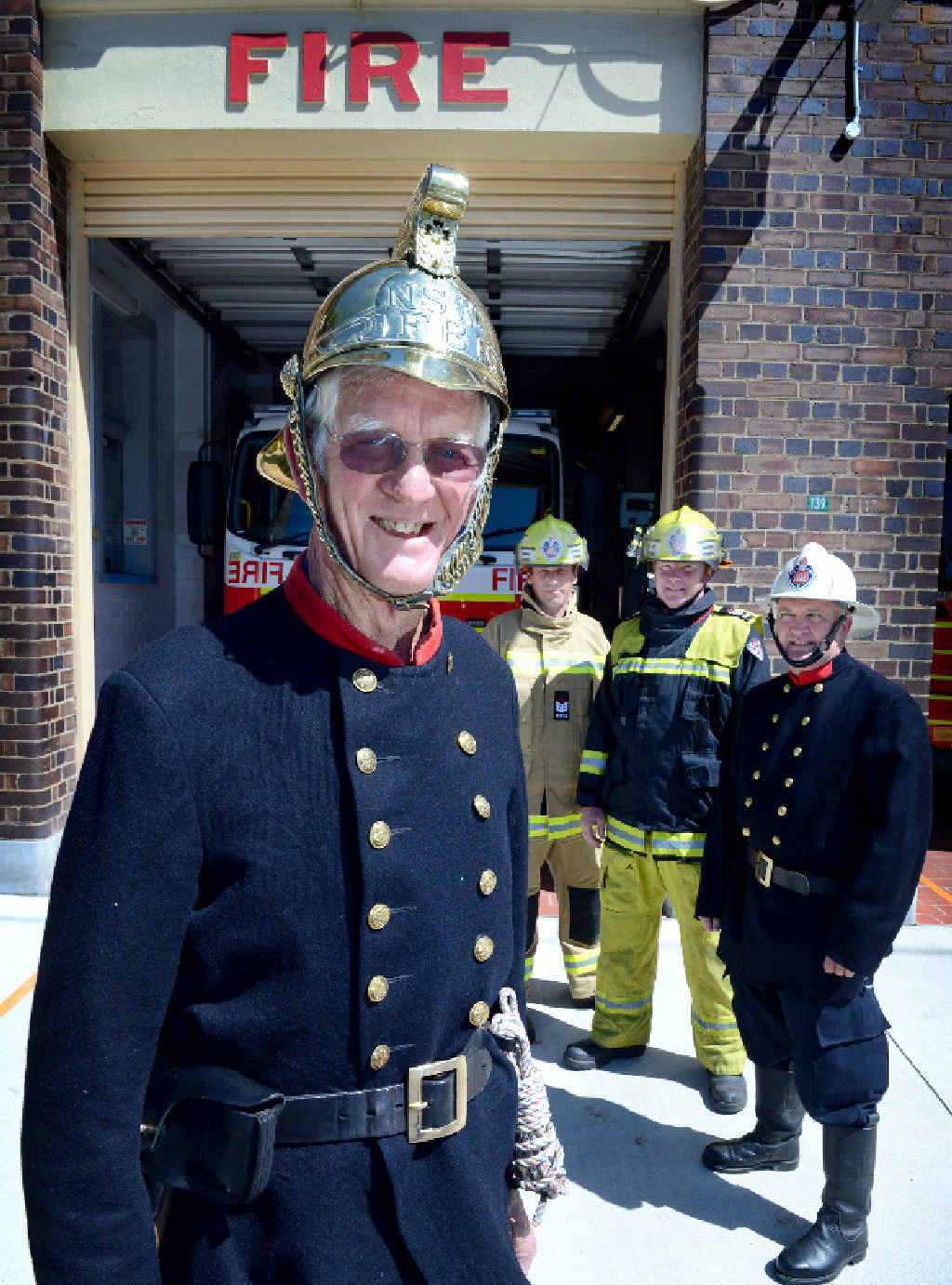 MAKING A MARK: Past and present firefighters from the Lismore Fire Station will celebrate the centenary of the station. From left, retired firefighter Jim Roder, senior firefighter Shane Hulbert, senior firefighter Greg Marker, and station officer Ian Grimwood. MAKING A MARK: Past and present firefighters from the Lismore Fire Station will celebrate the centenary of the station. From left, retired firefighter Jim Roder, senior firefighter Shane Hulbert, senior firefighter Greg Marker, and station officer Ian Grimwood.