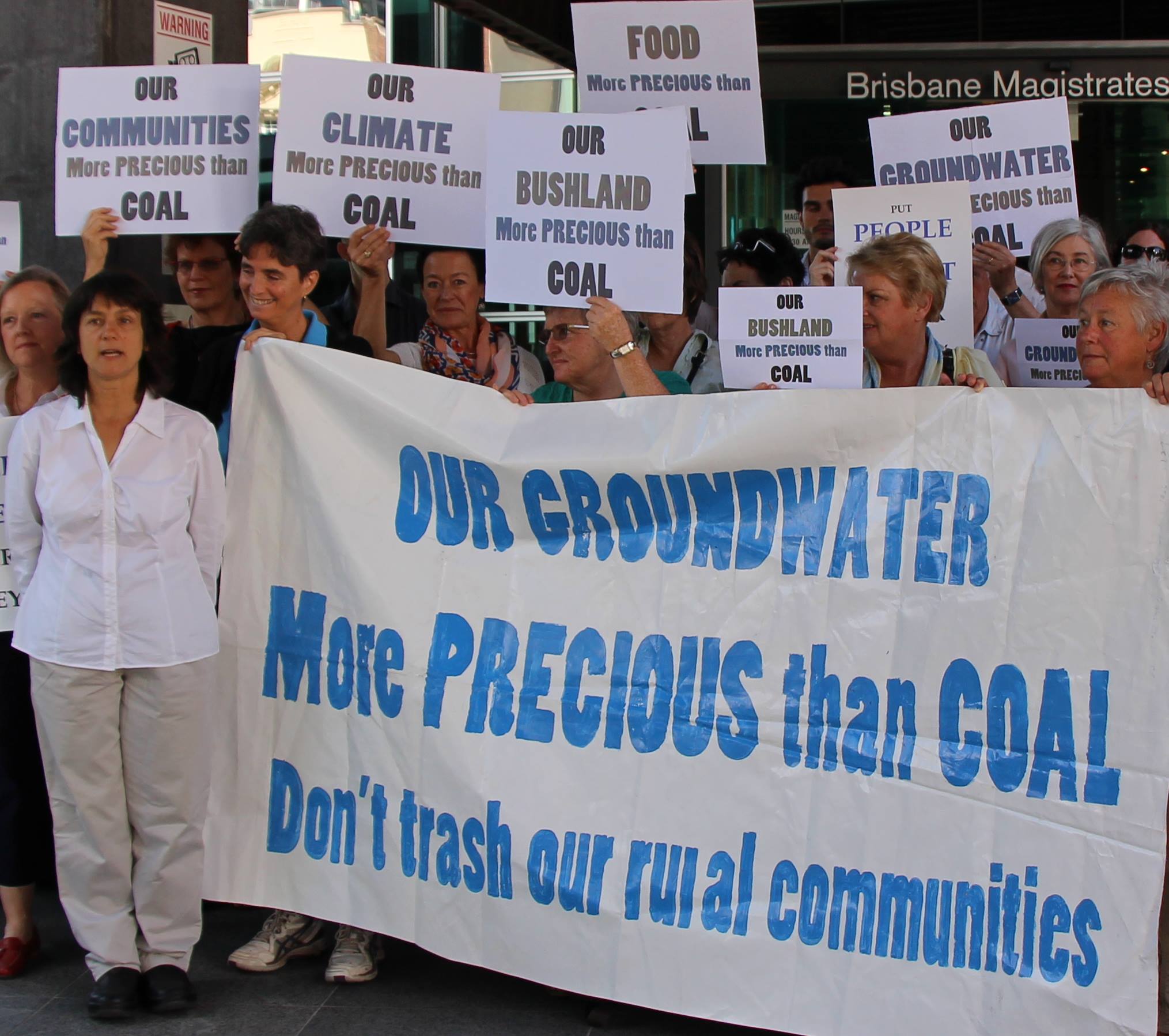 Paola Cassoni (left) hopes she will be supported by farmers and graziers in the area as the final submissions to Galilee Basin Alpha mine project are heard in the Emerald Court on October 25 Paola Cassoni (left) hopes she will be supported by farmers and graziers in the area as the final submissions to Galilee Basin Alpha mine project are heard in the Emerald Court on October 25